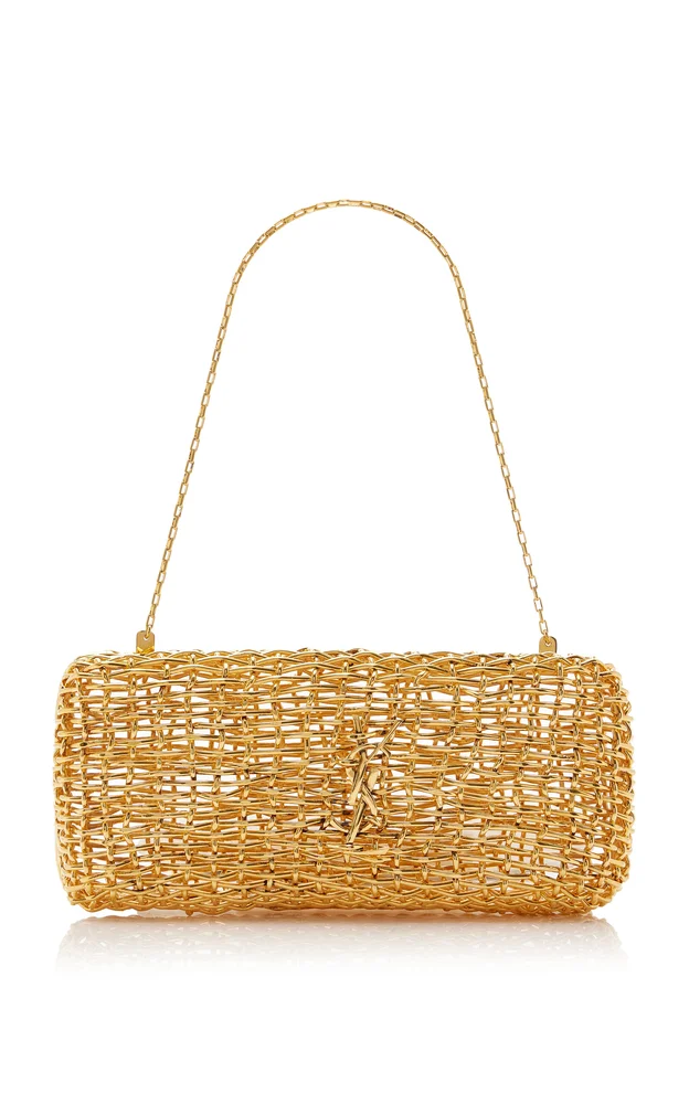 Woven-Metal Evening Clutch