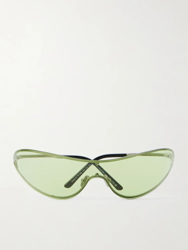 Brady-02 D-frame silver-tone sunglasses