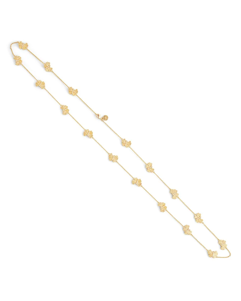 Butterfly Coin Long Necklace, 32"