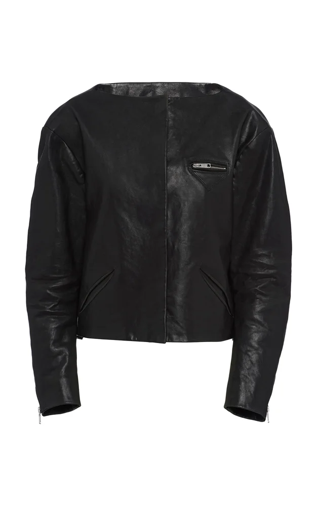 Cropped Leather Jacket