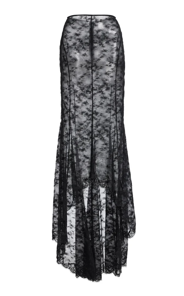 Exclusive Ruffled Lace Maxi Skirt