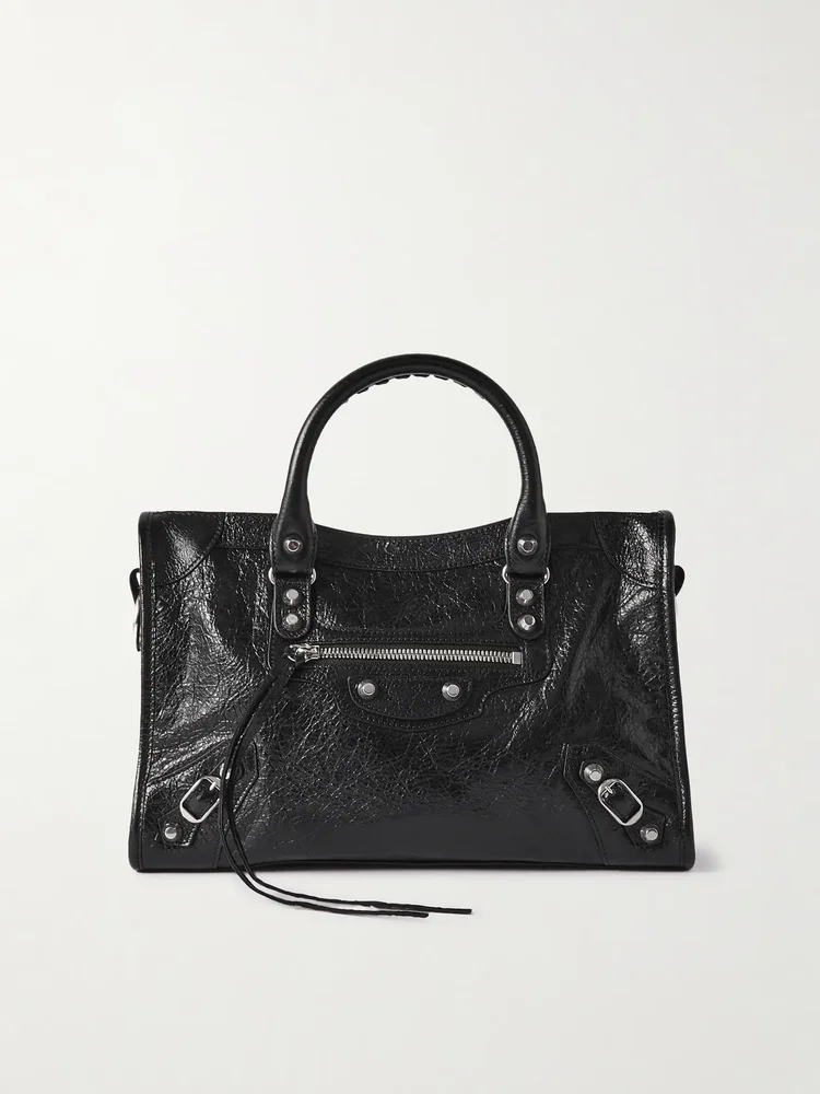 Balenciaga Le City small textured-leather tote