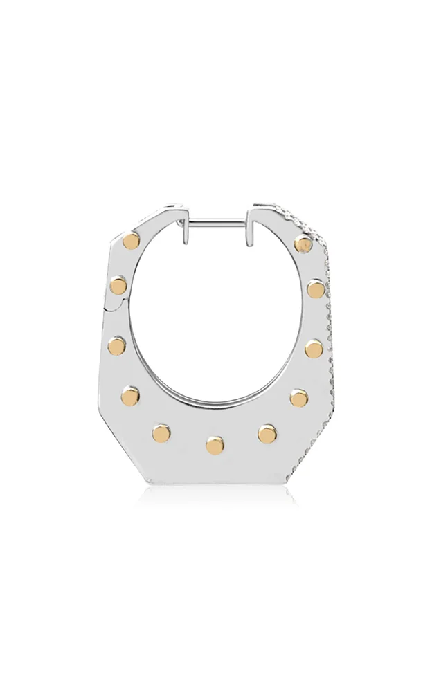 Cyborg 14K Gold Diamond Single Earring