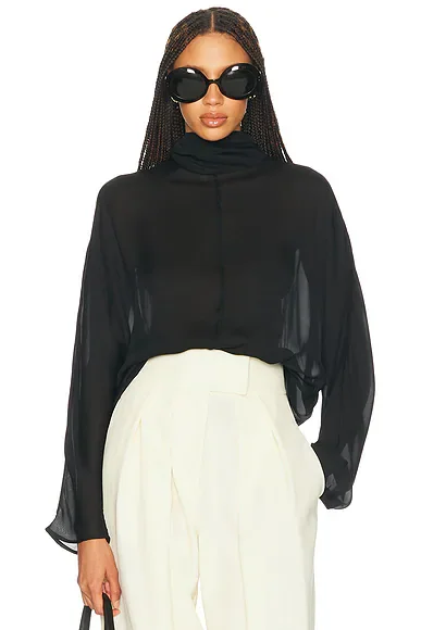 Dolman Popover Top in Cupro