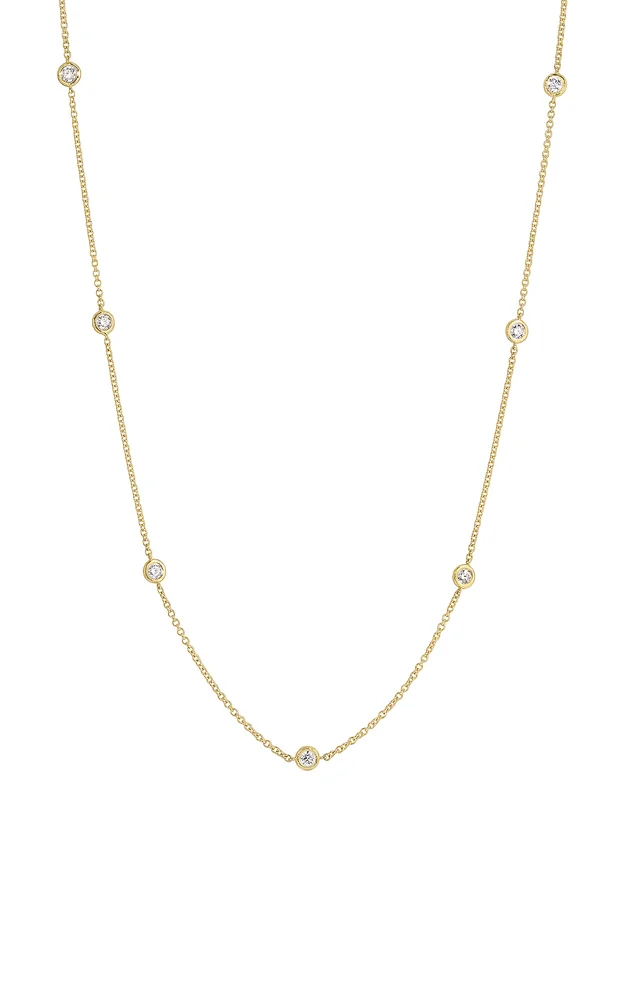Nesting Gem By The Pinch 18K Yellow Gold Diamond Necklace