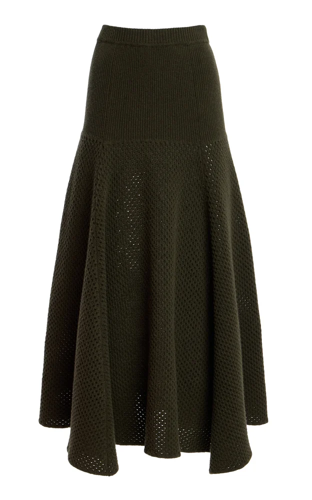 Lucia Knitted Wool Maxi Skirt