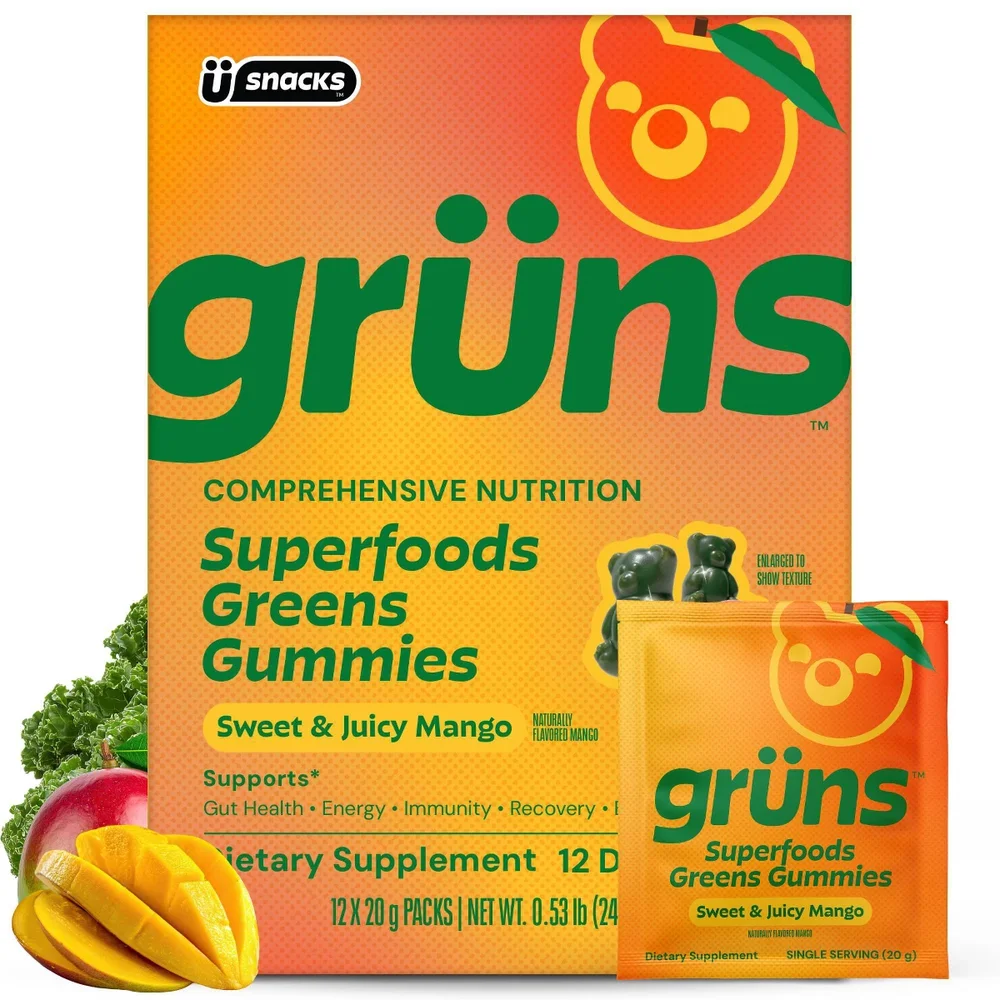 Adult Low Sugar Mango Superfoods Greens Gummies