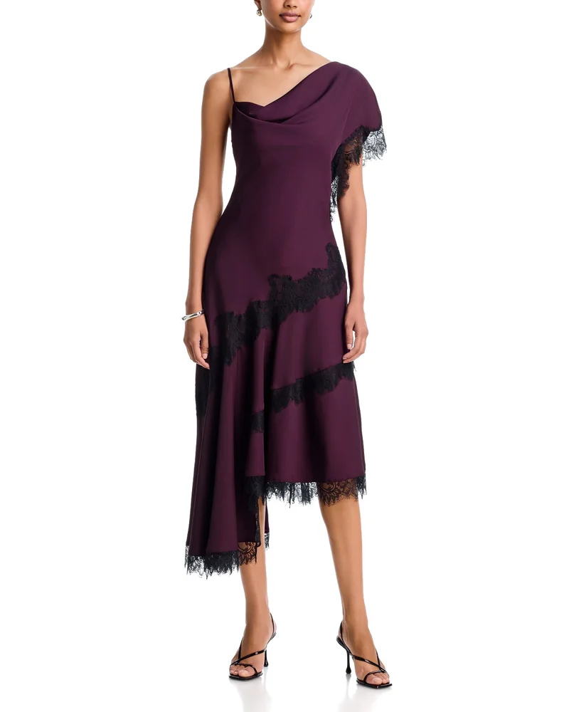 Calla Lace Trim Midi Dress