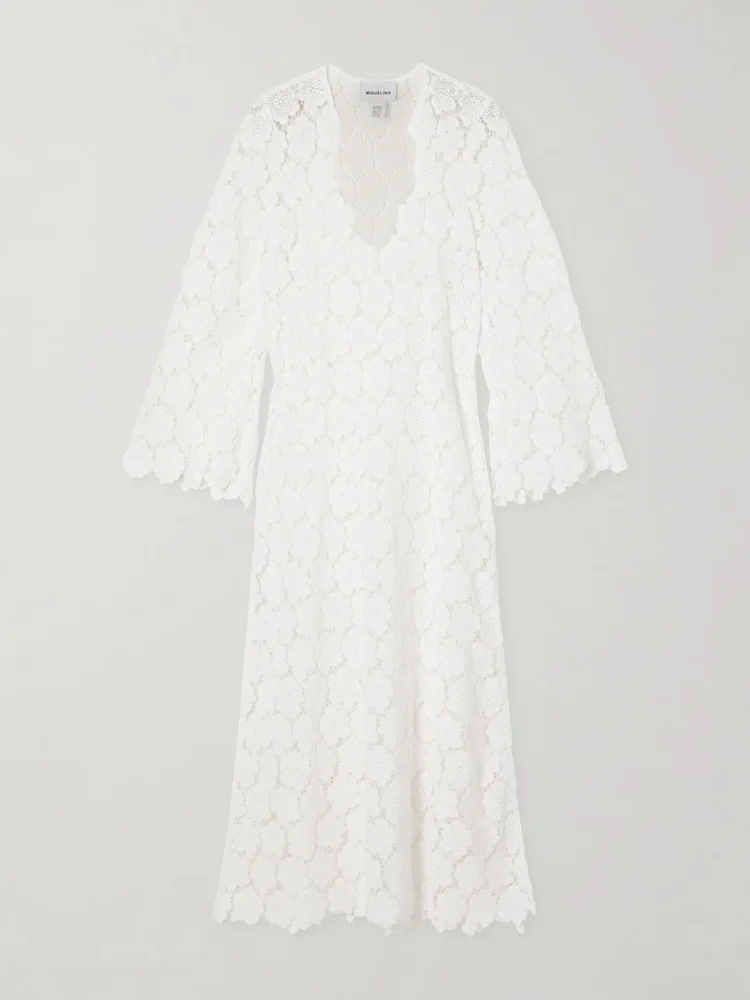 Arelis crocheted cotton maxi dress
