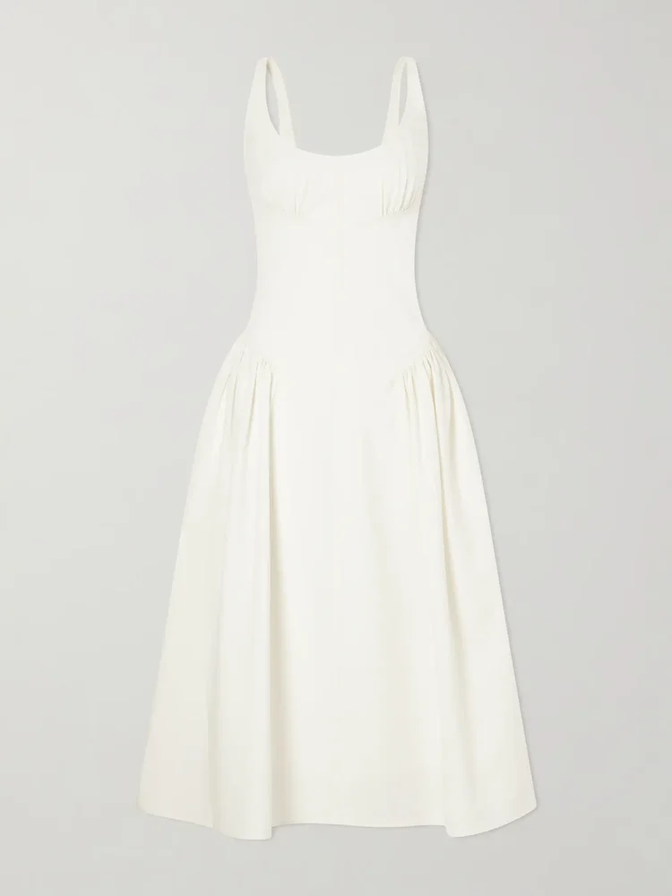 Solira seersucker midi dress