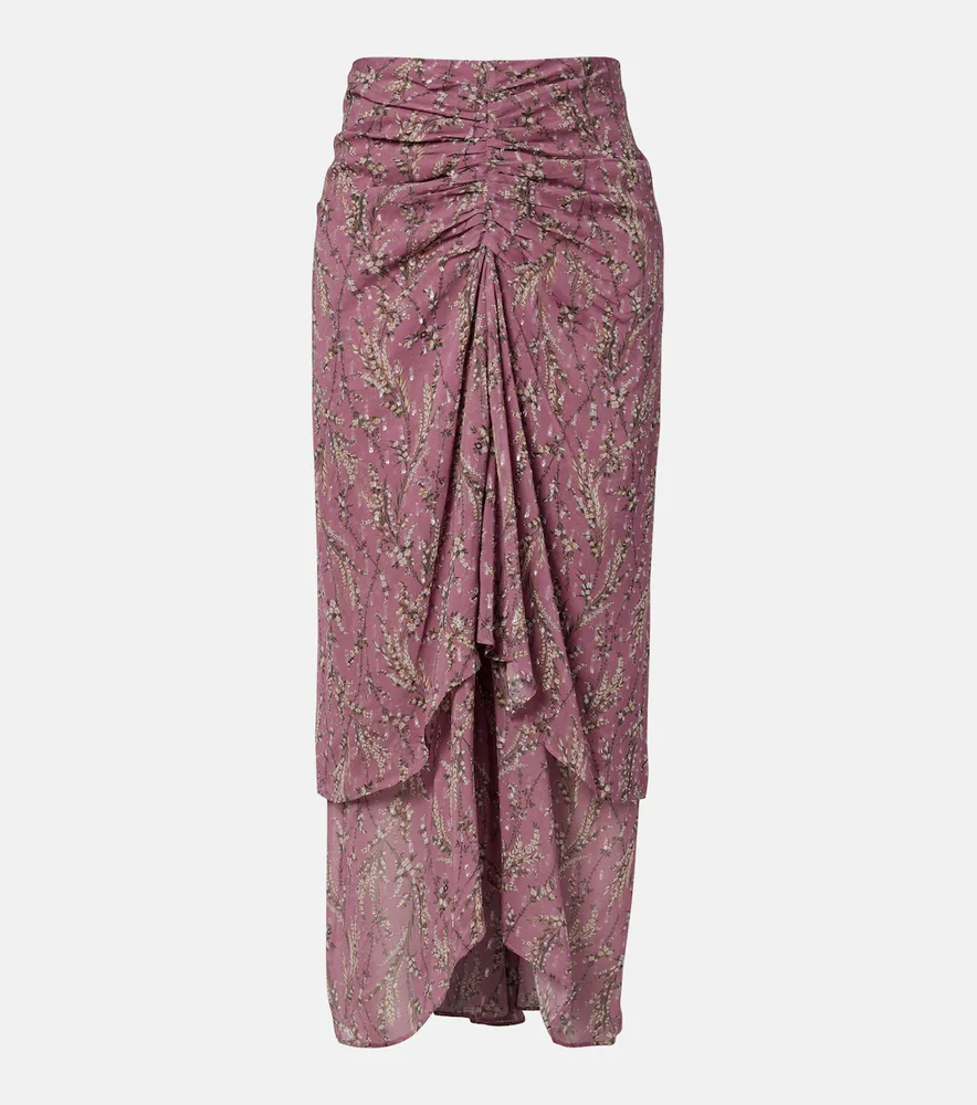 Sira floral midi skirt
