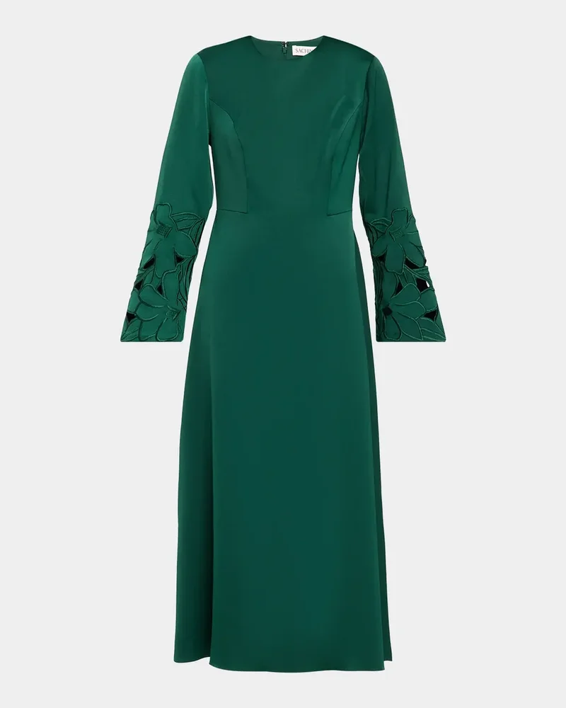 Jules Laser-Cut Midi Dress