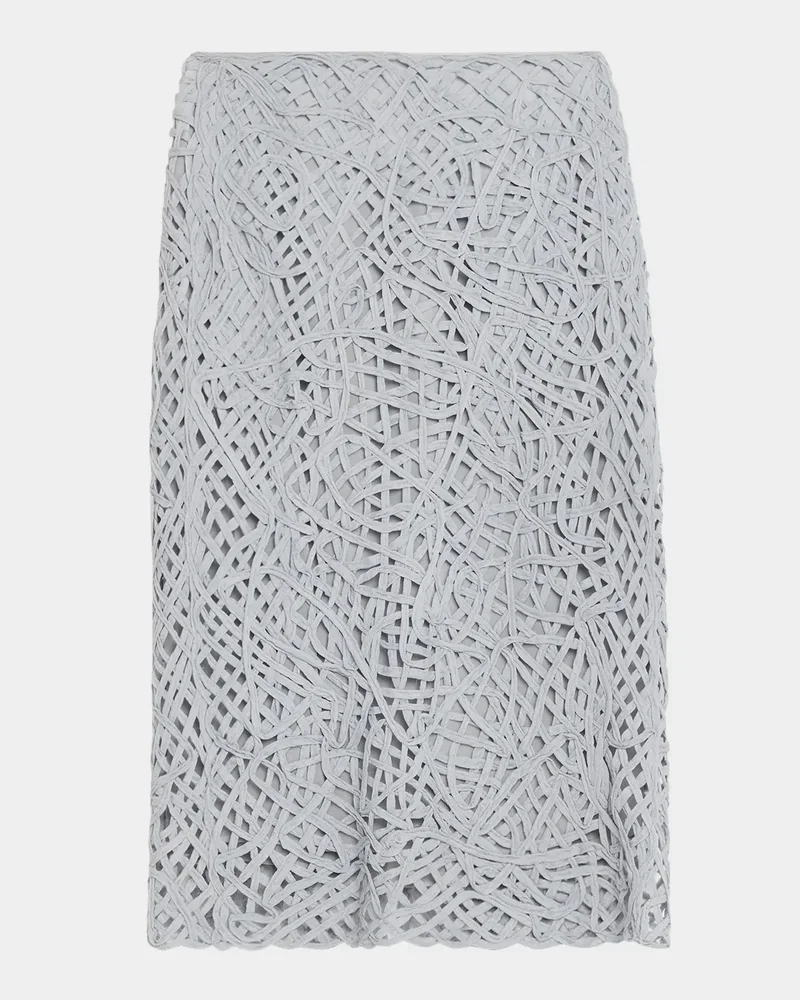Marseille Openwork Knit Midi Skirt