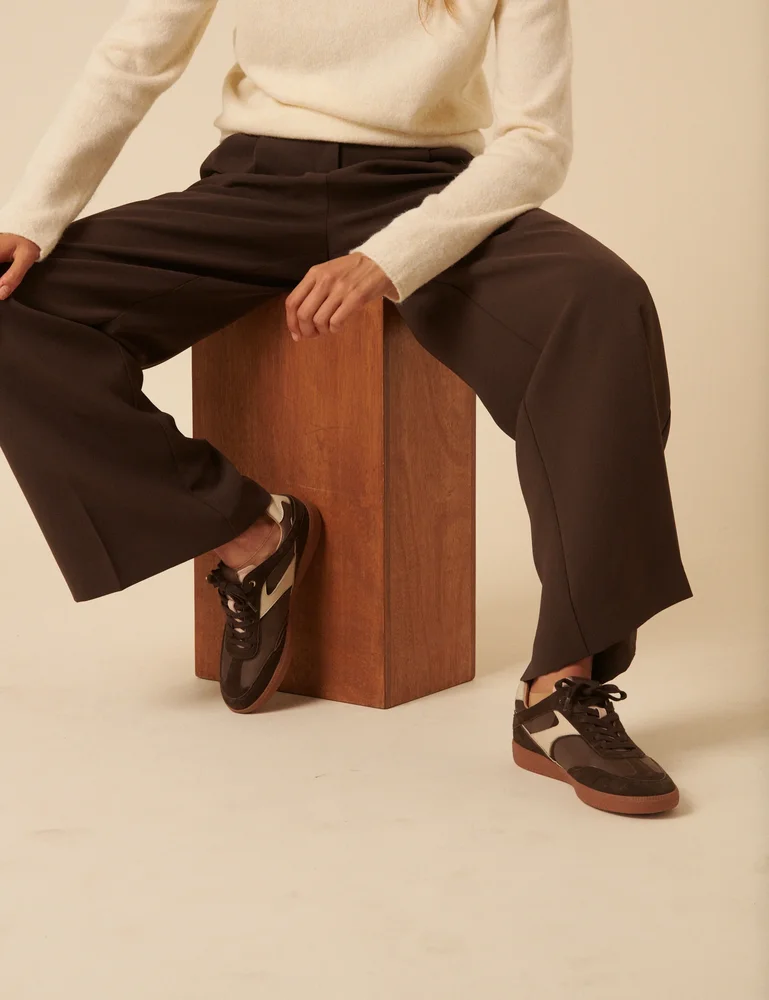 Brown Leather Trainers