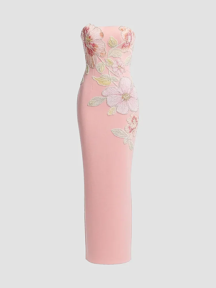 Viviana Floral Column Gown