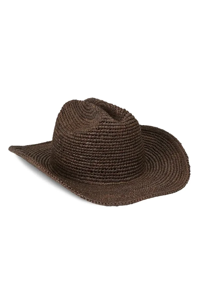 Raffia Cowboy Hat in Coco