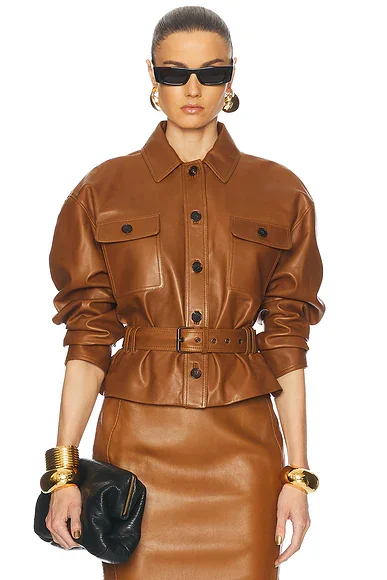 Belted Leather Jacket