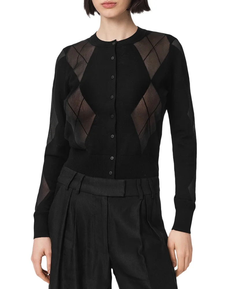 Bern Argyle Mesh Insert Cardigan