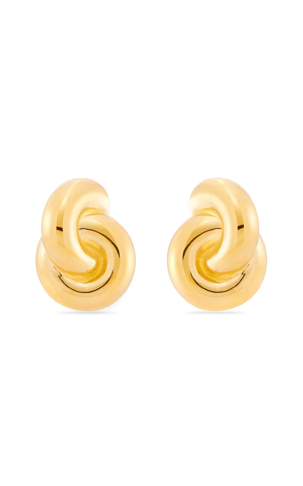 Jumbo Double Knot 14K Gold Vermeil Earrings