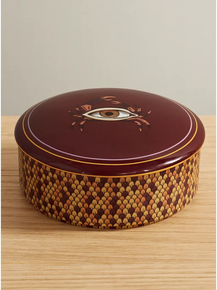 Keepsake gold-plated porcelain trinket box