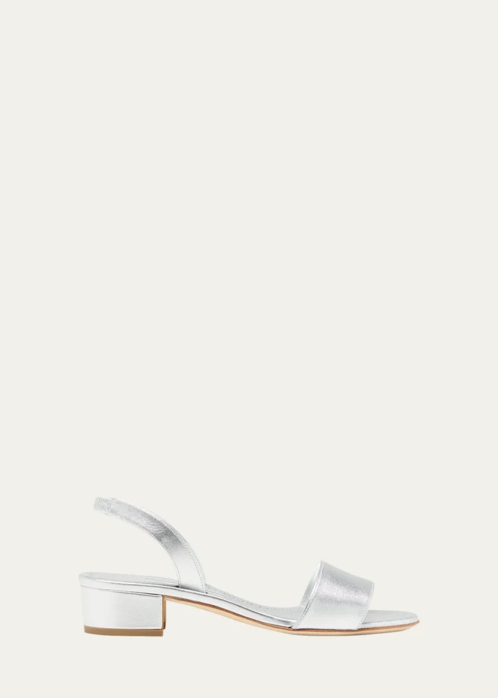 Patopia Metallic Slingback Sandals