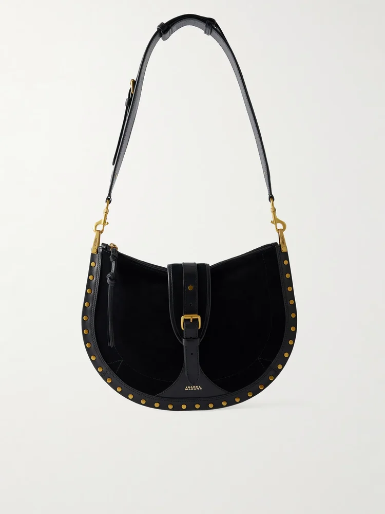 Oskan embellished suede shoulder bag