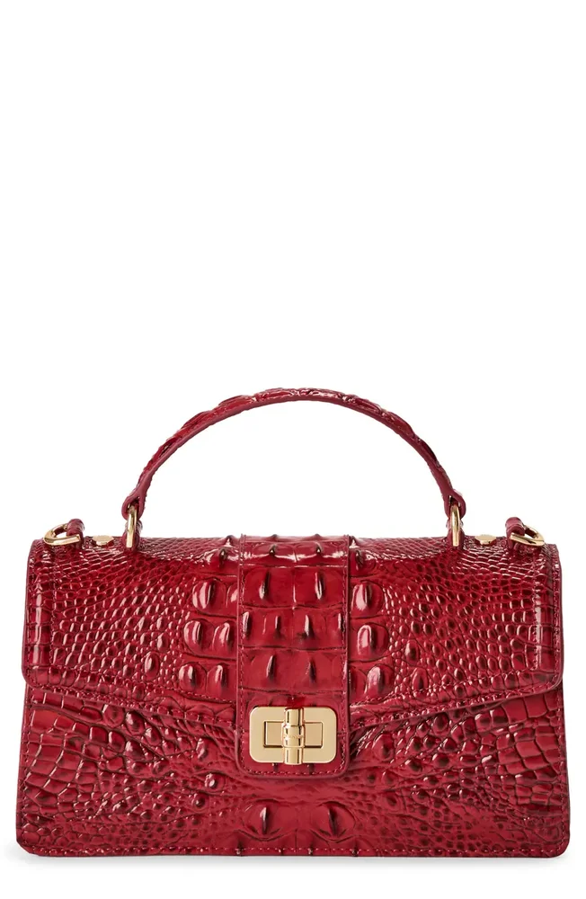 Genie Embossed Leather Top Handle Bag