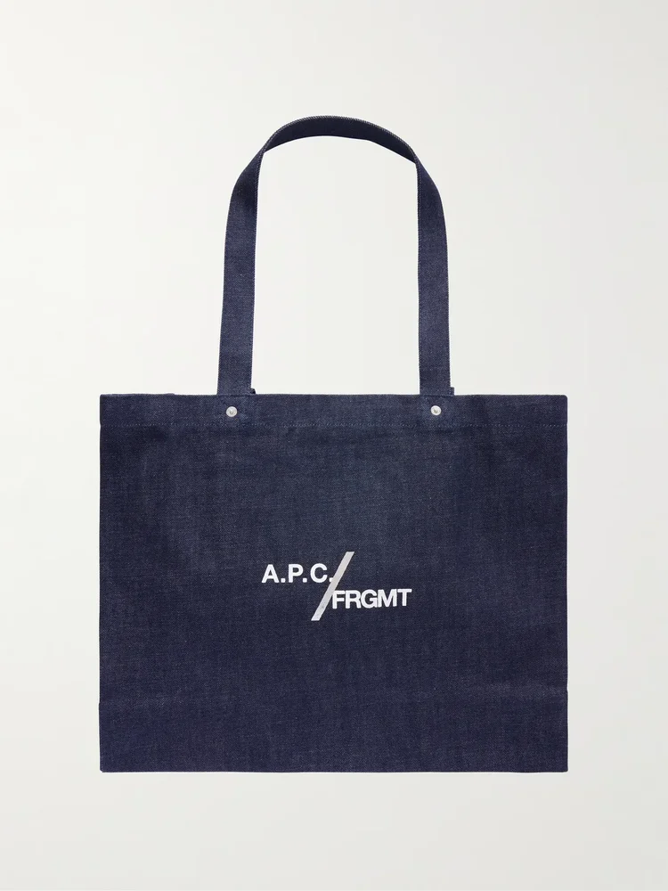x Fragment Logo-Print Canvas Tote Bag