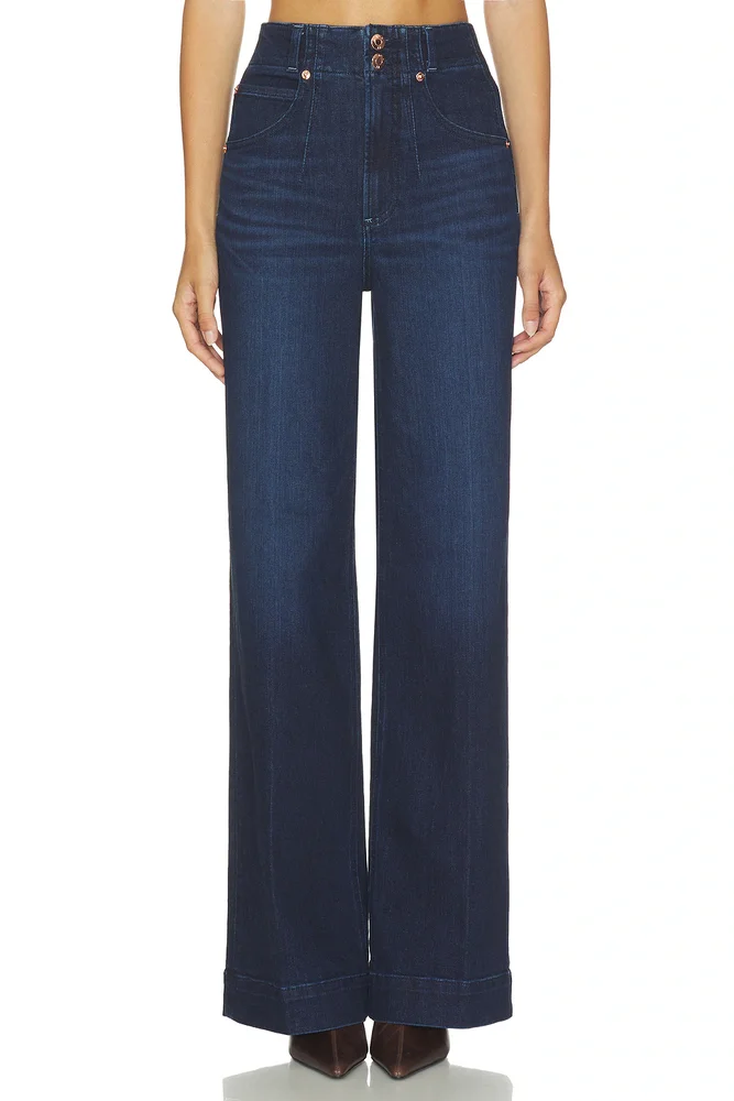 Lana Double Button Wide Leg Jeans