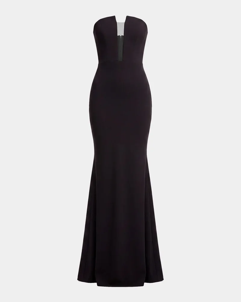 Izzy Strapless Crepe Mermaid Maxi Dress