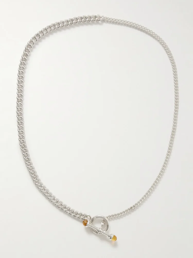 Scout Barbell sterling silver citrine necklace