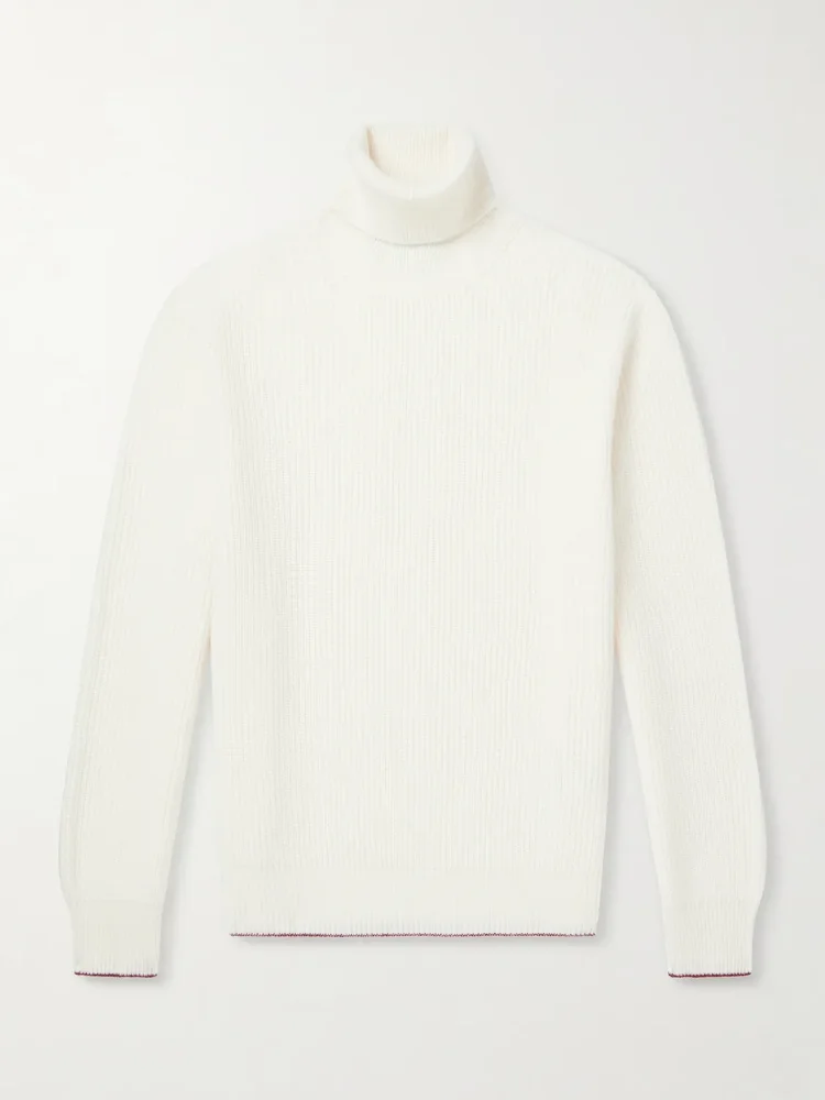 Wool and Cashmere-Blend Rollneck Sweater
