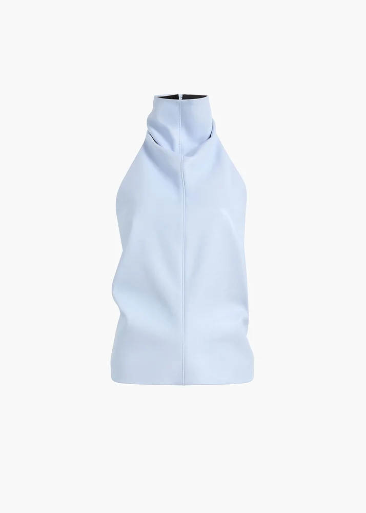Rone Top in Sky Blue Leather