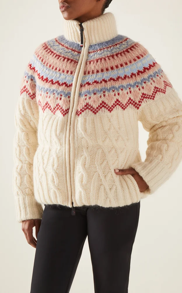 Knit Wool-Mohair Down Jacket