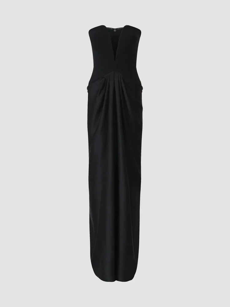 Sanna Stretch-Crepe & Satin Strapless Gown