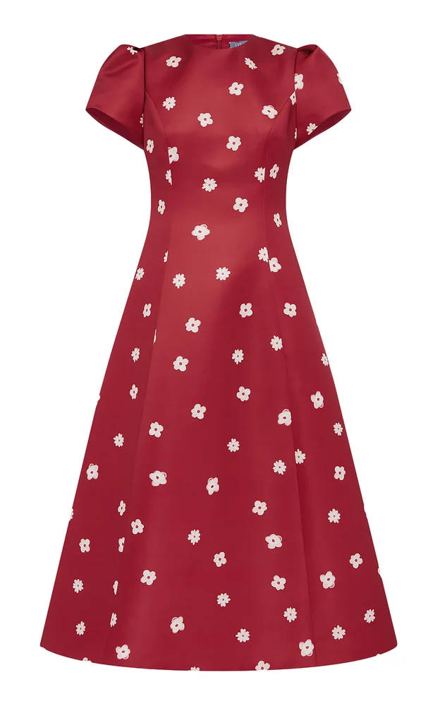 Marguerite Linen-Silk Midi Dress