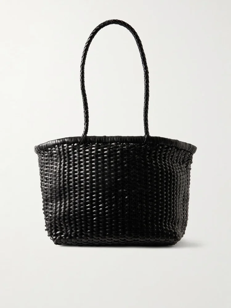 B Weave Small woven leather tote
