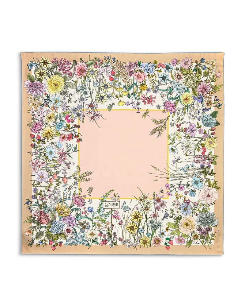 Summer Bounty Silk Square Scarf