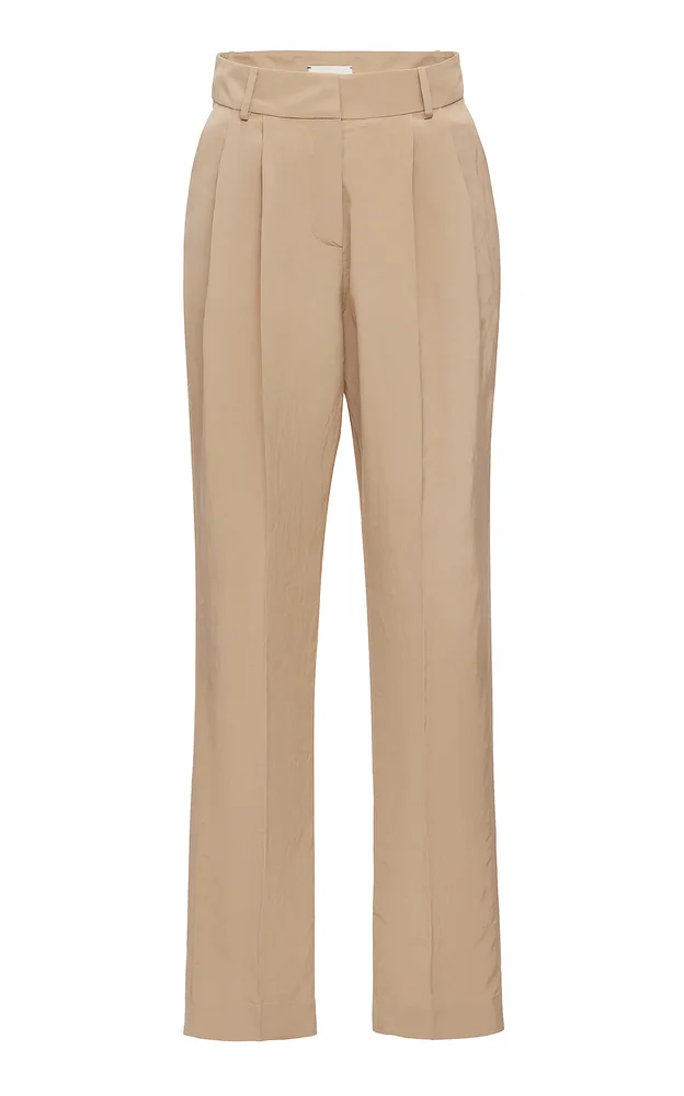 Straight-Leg Linen Trousers