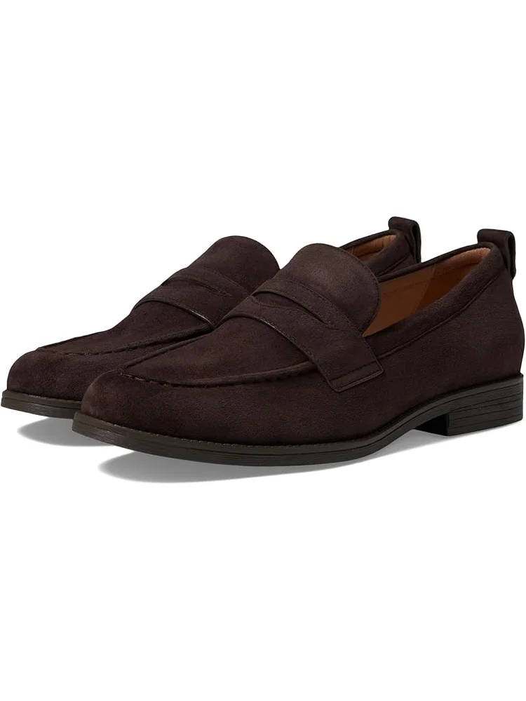 Stassi Penny Loafers — Dark Choco Suede