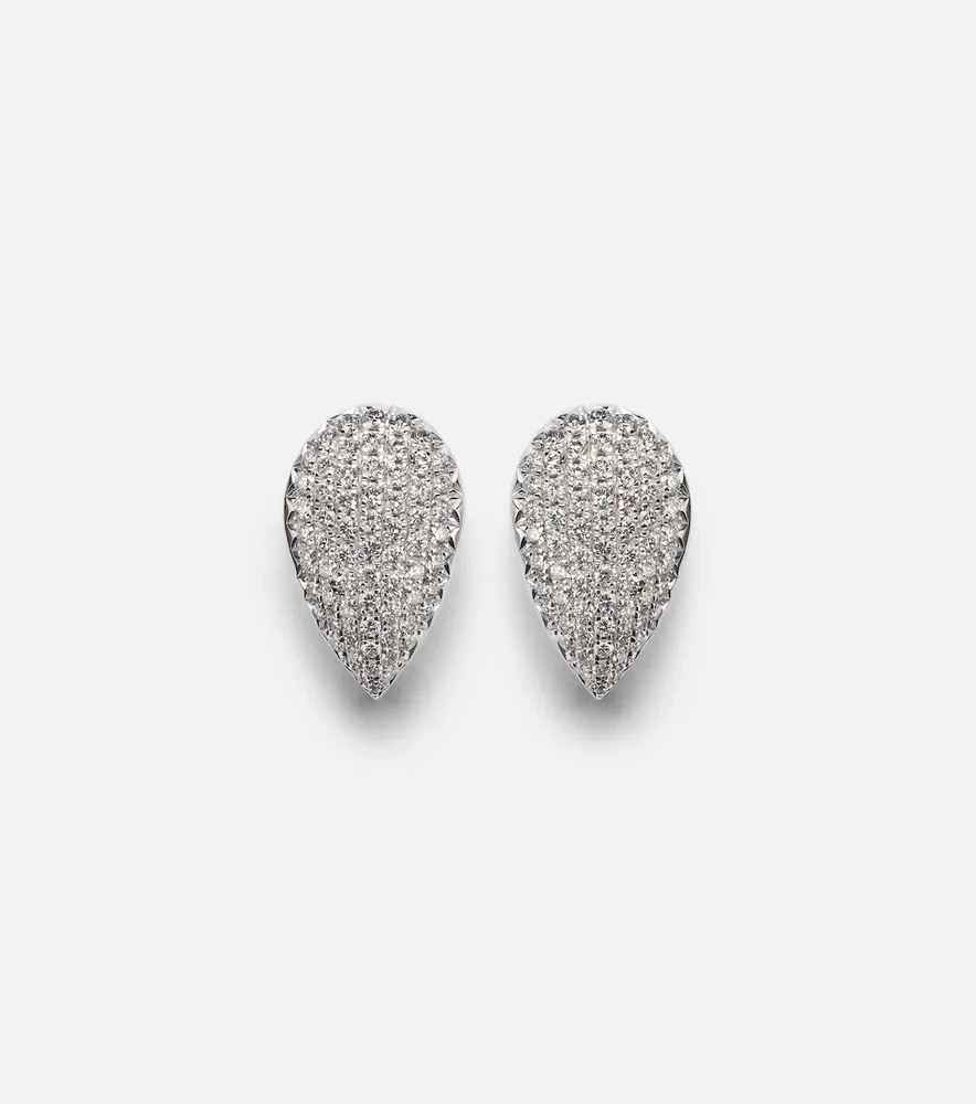 18kt white gold earrings with diamonds