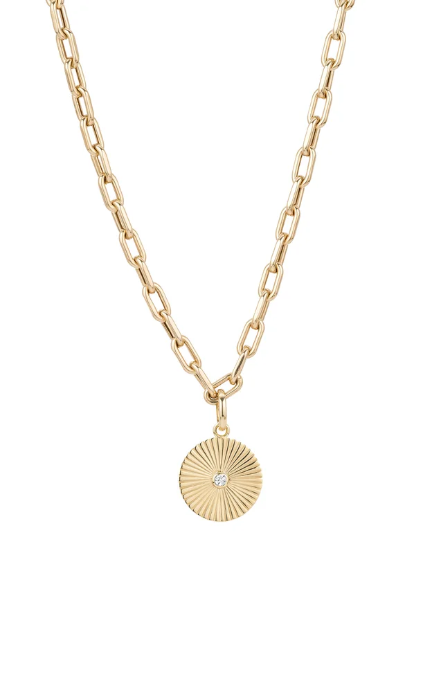 14K Yellow Gold Diamond Necklace
