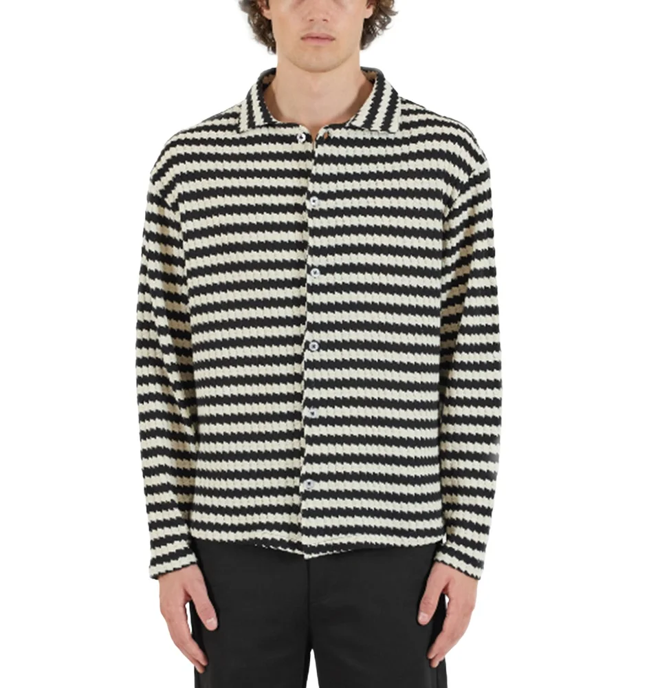 Chevron Jacquard Cardigan Sweater
