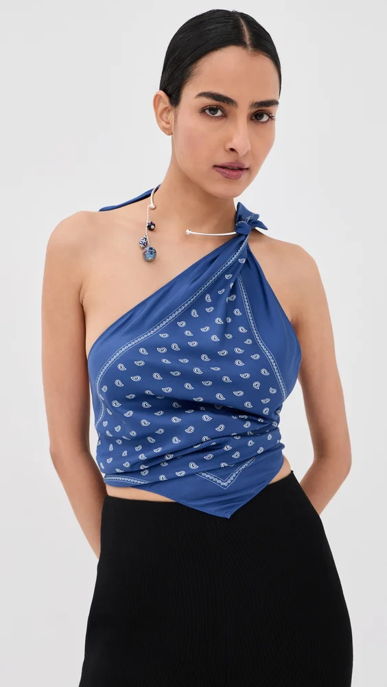 Bandana Scarf Tie Top