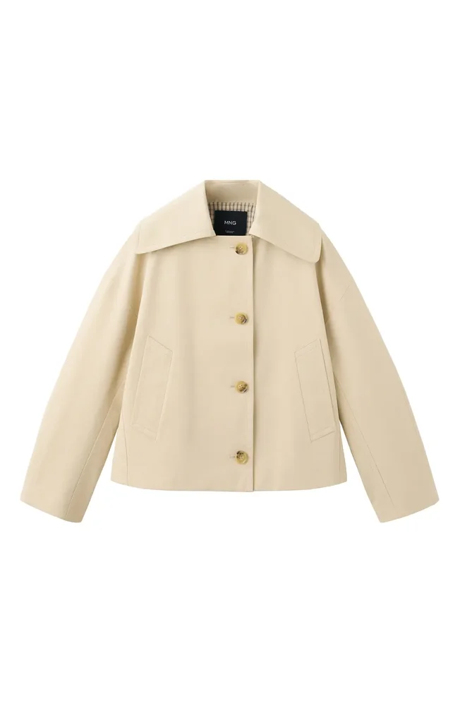 Waxed Short Trench Coat