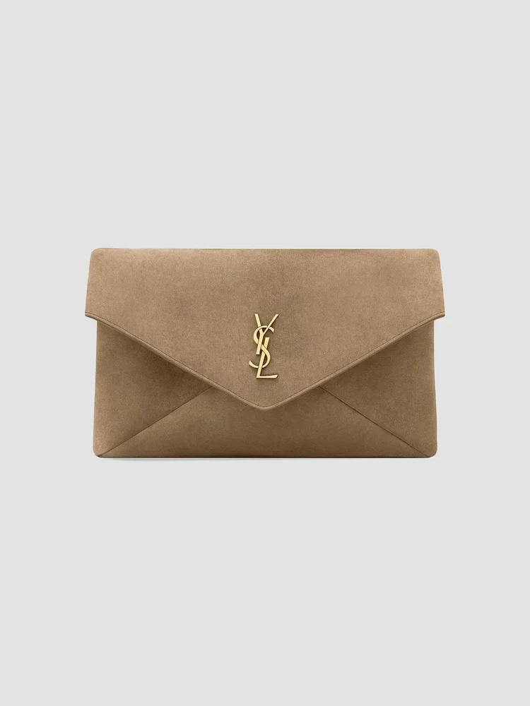 Cassandre Large Envelope Pouch in Suede