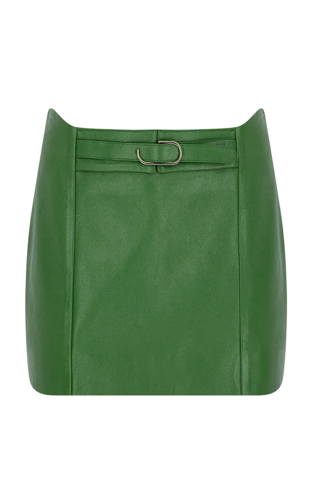70's Mini Leather Skirt