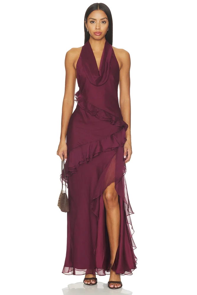 AMUR Marisol Cowl Neck Gown