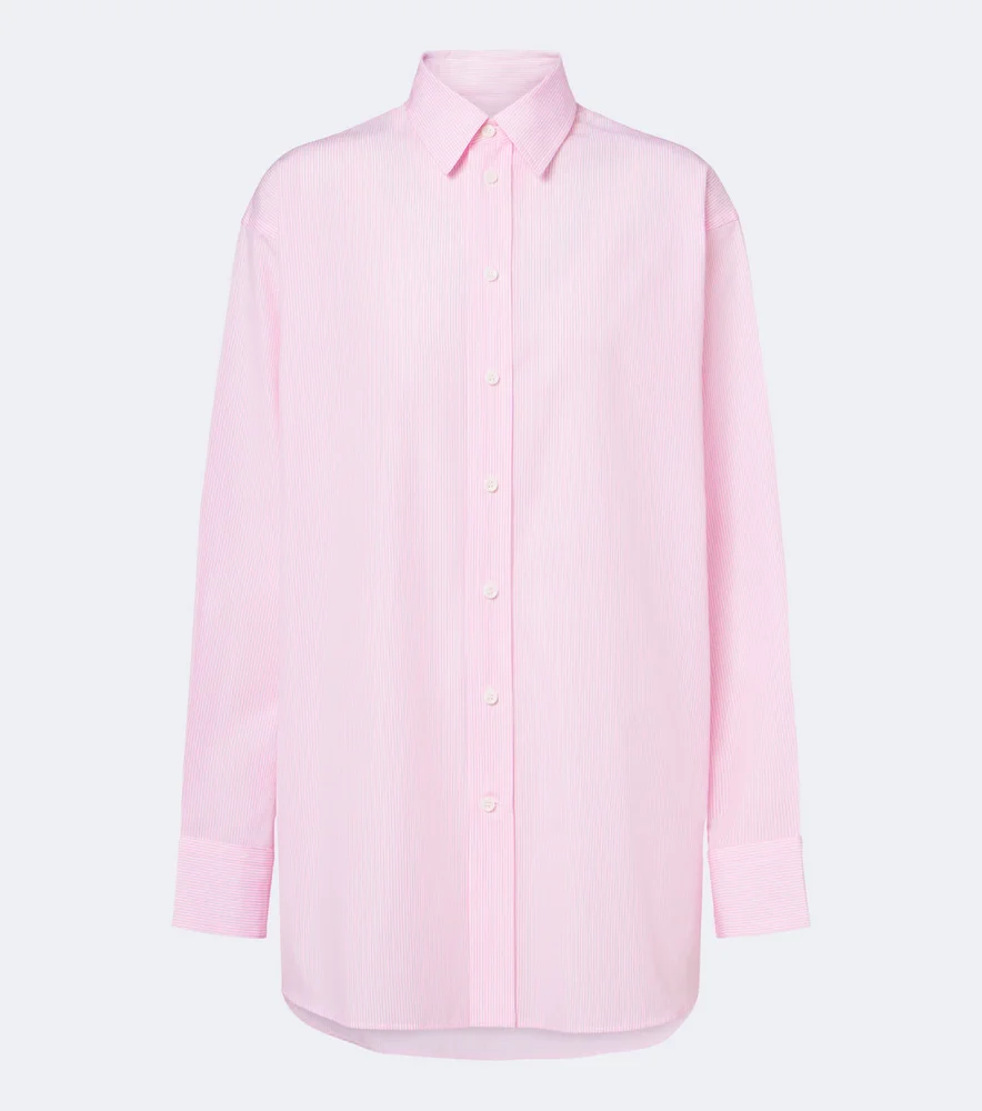 Striped cotton poplin shirt