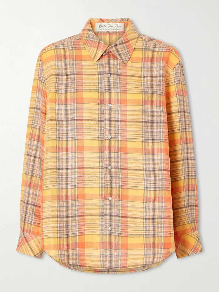 Twilight checked linen shirt